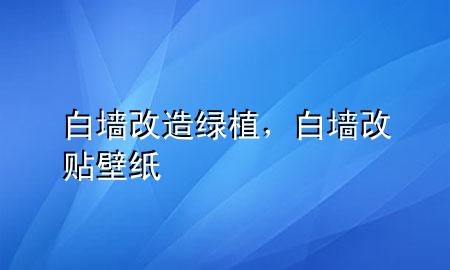 白墙改造绿植，白墙改贴壁纸