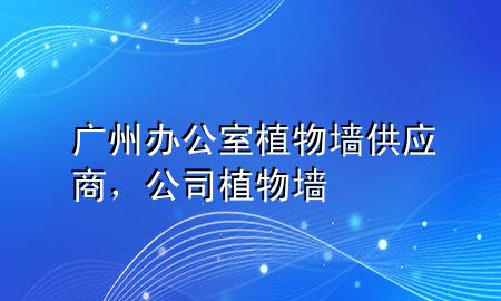 广州办公室植物墙供应商，公司植物墙