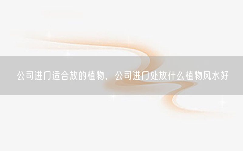 公司进门适合放的植物，公司进门处放什么植物风水好