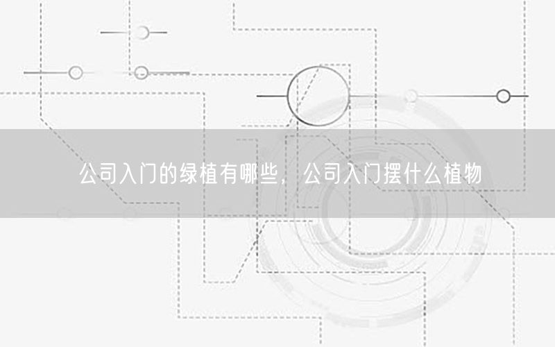 公司入门的绿植有哪些，公司入门摆什么植物